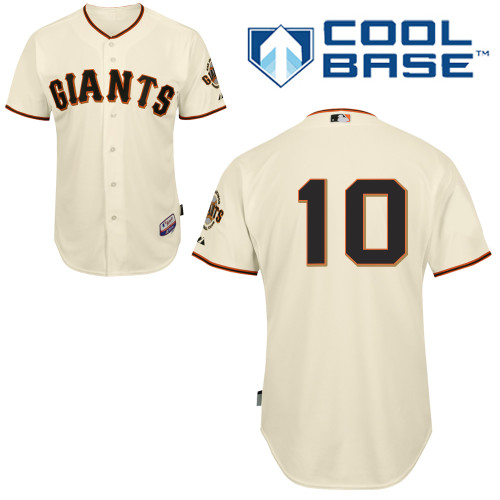 Chris Dominguez #10 MLB Jersey-San Francisco Giants Men's Authentic Home White Cool Base Baseball Jersey